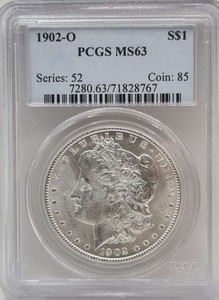 US AMERICA MORGAN SILVER DOLLAR 1902 PCGS MS63 US AMERICA MORGAN SILVER DOLLAR 1902 PCGS MS63