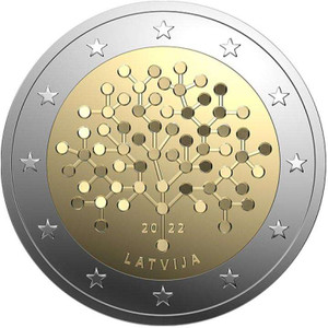 LATVIA 2022 2 Euro Commemorative Latvijas Banka bu coin LATVIA 2022 2 Euro Commemorative Latvijas Banka bu coin