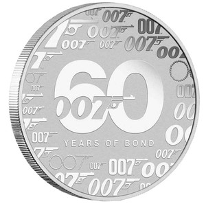 TUVALU 60 YEARS JAMES BOND 007 2022 1oz SILVER COIN TUVALU 60 YEARS JAMES BOND 007 2022 1oz SILVER COIN