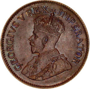South Africa 1/4 Penny KGV 1924 coin