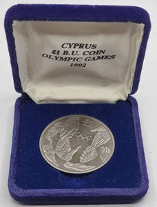 CYPRUS 1992 BU ONE POUND OLYMPIC GAMES BARCELONA IN BOX CYPRUS 1992 BU ONE POUND OLYMPIC GAMES BARCELONA IN BOX