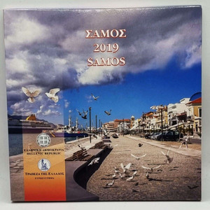 GREECE 2019 COMPLETE YEAR EURO SET IN COIN BLISTER SAMOS GREECE 2019 COMPLETE YEAR EURO SET IN COIN BLISTER SAMOS