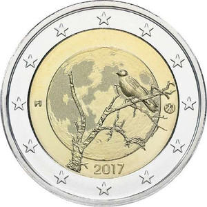 Finland 2017 2 Euro Commemorative Nature bu coin in capsule Finland 2017 2 Euro Commemorative Nature bu coin in capsule