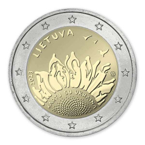 Lithuania 2023 Together with Ukraine 2 euro UNC coin Lithuania 2023 Together with Ukraine 2 euro UNC coin