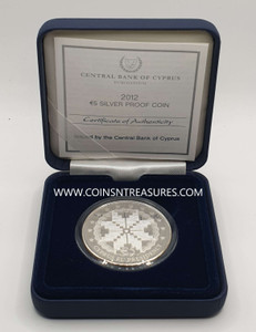 CYPRUS 2012 SILVER PROOF coin 5 EURO Presidency of the EU CYPRUS 2012 SILVER PROOF coin 5 EURO Presidency of the EU