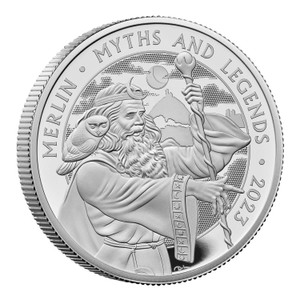 Myths and Legends Merlin 2023 UK 2oz Silver Proof Coin Myths and Legends Merlin 2023 UK 2oz Silver Proof Coin