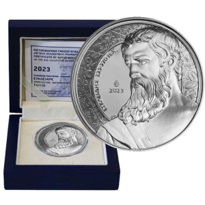 GREECE 2023 Mathematicians Euclid SILVER PROOF COIN GREECE 2023 Mathematicians Euclid SILVER PROOF COIN