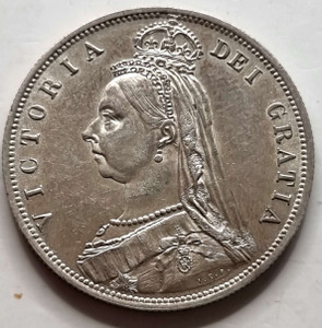 GREAT BRITAIN UK 1887 HALF CROWN SILVER COIN QUEEN VICTORIA GREAT BRITAIN UK 1887 HALF CROWN SILVER COIN QUEEN VICTORIA