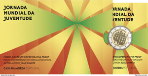 Portugal World Youth Day 2023 Lisbon 2 Euro Proof Coin Portugal World Youth Day 2023 Lisbon 2 Euro Proof Coin