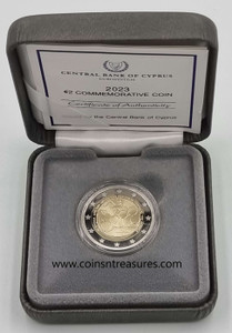 Cyprus 2023 Central bank 2 euro coin Proof box + coa Cyprus 2023 Central bank 2 euro coin Proof box + coa