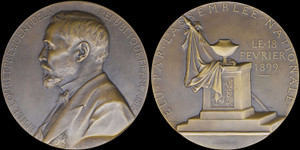 FRANCE LARGE MEDAL 148,6gr Commemorative Election of Emile Loubet as the president 1899 FRANCE LARGE MEDAL 148,6gr Commemorative Election of Emile Loubet as the president 1899