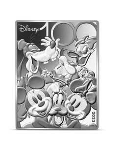 FRANCE DISNEY FAMILY 2023 Centenary 100 years 10 EURO SILVER COIN BAR FRANCE DISNEY FAMILY 2023 Centenary 100 years 10 EURO SILVER COIN BAR