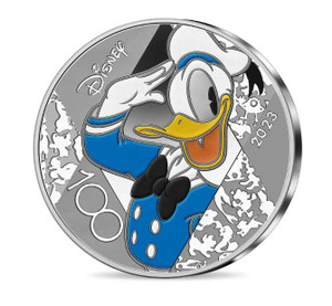 FRANCE DISNEY FAMILY Centenary 100 years DONALD 10 EURO SILVER COIN FRANCE DISNEY FAMILY Centenary 100 years DONALD 10 EURO SILVER COIN