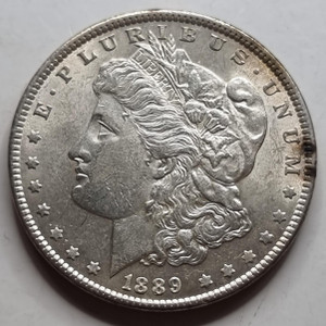 US AMERICA MORGAN SILVER DOLLAR COIN 1889 US AMERICA MORGAN SILVER DOLLAR COIN 1889