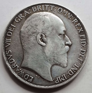 GREAT BRITAIN UK 1902 ONE CROWN SILVER COIN KING EDWARD GREAT BRITAIN UK 1902 ONE CROWN SILVER COIN KING EDWARD