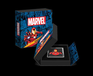 IRON MAN Marvel Shaped 1 Oz Silver Coin .999 Niue 2023 IRON MAN Marvel Shaped 1 Oz Silver Coin .999 Niue 2023