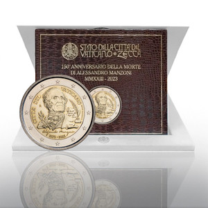 Vatican City 2023 Official 2 EURO Coin ALESSANDRO MANZONI Vatican City 2023 Official 2 EURO Coin ALESSANDRO MANZONI