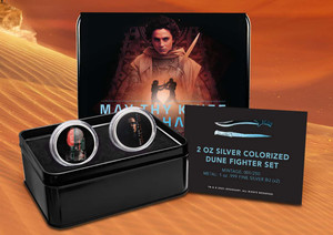 DUNE 2 X 1 oz Pure Silver 2024 Paul/Feyd Fighter coin Set DUNE 2 X 1 oz Pure Silver 2024 Paul/Feyd Fighter coin Set