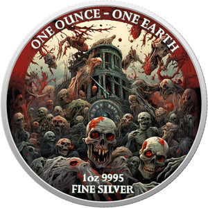 Earth The Time of the Zombies Silver Coin 1$ Fiji 2022 Glow in the Dark Earth The Time of the Zombies Silver Coin 1$ Fiji 2022 Glow in the Dark