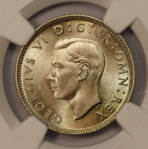 UK BRITAIN 1945 SILVER SHILLING SCOTTISH CREST NGC MS65 UK BRITAIN 1945 SILVER SHILLING SCOTTISH CREST NGC MS65