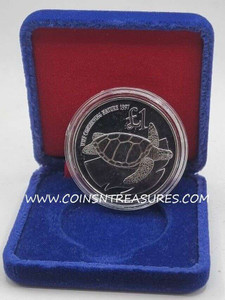 CYPRUS 1997 1 POUND COIN WWF TURTLE CUNI IN BOX CYPRUS 1997 1 POUND COIN WWF TURTLE CUNI IN BOX