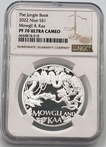 Niue 2022 The Jungle Book Mowgli 1 oz Silver Coin NGC PF70 POP 1 Niue 2022 The Jungle Book Mowgli 1 oz Silver Coin NGC PF70 POP 1