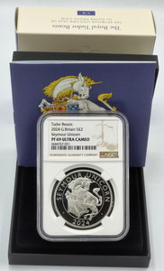 UK Tudor Beasts Seymour Unicorn 2024 Silver Coin NGC PF69 UCA UK Tudor Beasts Seymour Unicorn 2024 Silver Coin NGC PF69 UCA