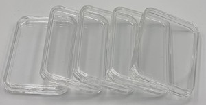 Rectangular Coin Capsules 29 x 50mm for 1 oz ROYAL MINT silver bar 5 PIECES Rectangular Coin Capsules 29 x 50mm for 1 oz ROYAL MINT silver bar 5 PIECES