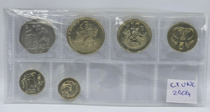 CYPRUS 2004 BU UNC COMPLETE LAST CENT SET COINS PRE EURO