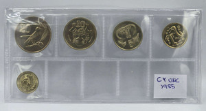 CYPRUS 1985 BU UNC COMPLETE YEAR CENT COIN SET CYPRUS 1985 BU UNC COMPLETE YEAR CENT COIN SET