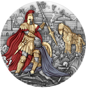 TROYA Greek mythology 2 Oz Silver Coin 5$ Niue 2024 TROYA Greek mythology 2 Oz Silver Coin 5$ Niue 2024