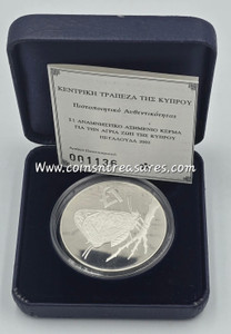 CYPRUS 2002 SILVER PROOF COIN 1 POUND BUTTERFLY CYPRUS 2002 SILVER PROOF COIN 1 POUND BUTTERFLY