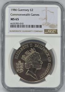 GUERNSEY 1986 COMMONWEALTH GAMES NGC MS 65 TOP UNC GUERNSEY 1986 COMMONWEALTH GAMES NGC MS 65 TOP UNC
