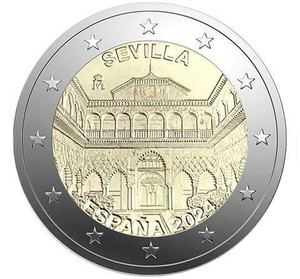 Spain 2024 Cathedral of Sevilla 2 Euro coin in capsule Spain 2024 Cathedral of Sevilla 2 Euro coin in capsule