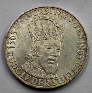 AUSTRIA 1965 SILVER 50 SCHILLING Vienna University AUSTRIA 1965 SILVER 50 SCHILLING Vienna University