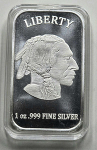 US 1 oz Buffalo Indian Head 999 Fine Silver Bar US 1 oz Buffalo Indian Head 999 Fine Silver Bar
