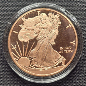Walking Liberty 1 oz 999 Fine Copper coin Round Walking Liberty 1 oz 999 Fine Copper coin Round