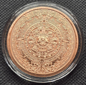 1 oz Aztec Calendar 999 Fine Copper coin Round 1 oz Aztec Calendar 999 Fine Copper coin Round