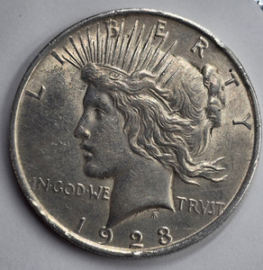 USA AMERICAN SILVER PEACE DOLLAR 1923 COIN