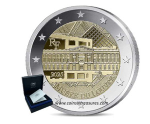 France 2025 The Louvre Museum 2 Euro PROOF BE France 2025 The Louvre Museum 2 Euro PROOF BE