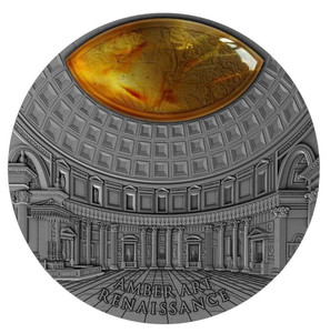 RENAISSANCE Amber Art 2 Oz Silver Coin 5$ Niue 2017