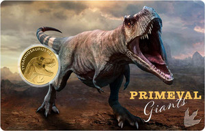 TYRANNOSAURUS REX 1/1000 Oz Gold Coin 3000 Francs Chad 2023