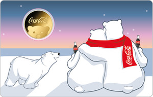 COCA COLA CAN 1/1000 Oz Gold Coin 3000 Francs Chad 2023