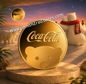 COCA COLA POLAR BEAR 1/1000 Oz Gold Coin 3000 Francs Chad 2023