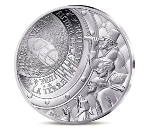 France 2025 Jules Verne from the earth to the moon Proof Silver Coin France 2025 Jules Verne from the earth to the moon Proof Silver Coin