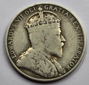 CYPRUS SILVER 18 PIASTRES 1907 KING EDWARD COIN VERY RARE