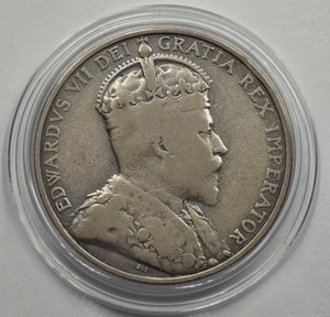 CYPRUS SILVER 18 PIASTRES 1907 KING EDWARD COIN VERY RARE