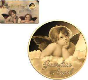 GUARDIAN ANGEL II 1/1000 Oz .999 Gold in Coin card 2024 GUARDIAN ANGEL II 1/1000 Oz .999 Gold in Coin card 2024