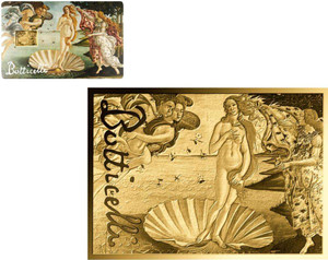 BIRTH OF VENUS Botticelli 1/1000 Oz .999 Gold in Coin card 2023 BIRTH OF VENUS Botticelli 1/1000 Oz .999 Gold in Coin card 2023