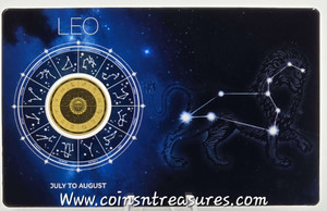 ZODIAC SIGNS LEO 1/1000 Oz Gold Coin 3000 Francs Chad ZODIAC SIGNS LEO 1/1000 Oz Gold Coin 3000 Francs Chad